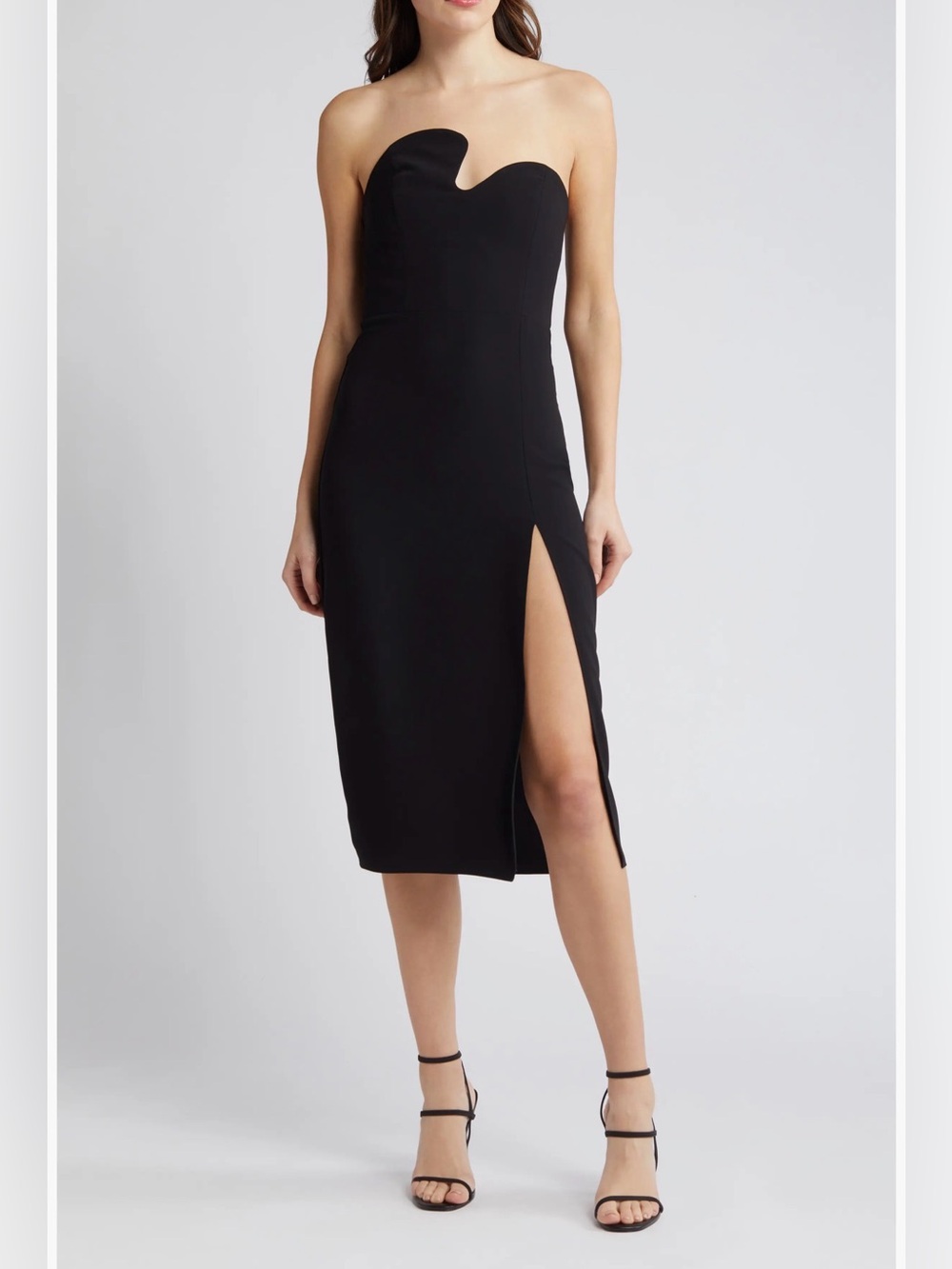 Amanda Uprichard Puzzle Strapless Midi Dress M